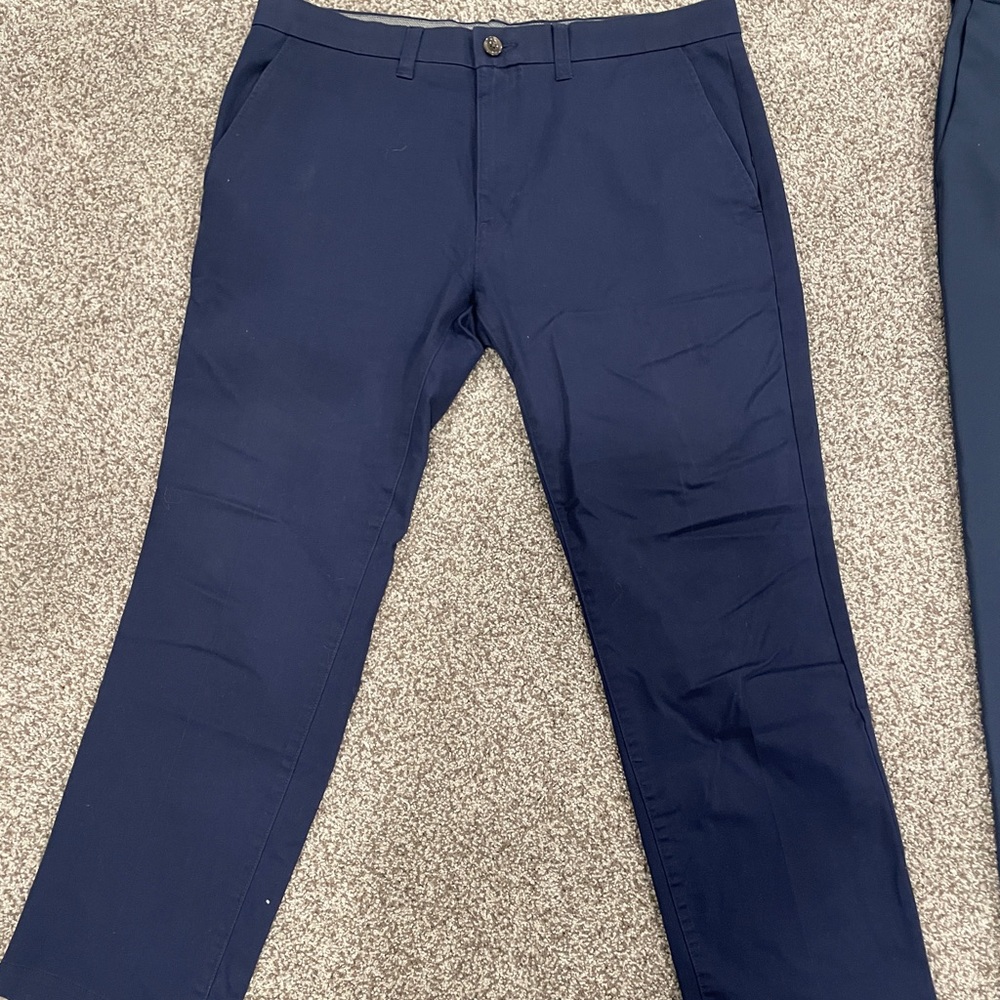 Blue Haggar Slim Fit Luxury Comfort Pants